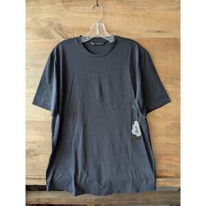 Travis Mathew Shirt Womens Large Black Solid Cotton Short Sleeve Crew Neck Tee